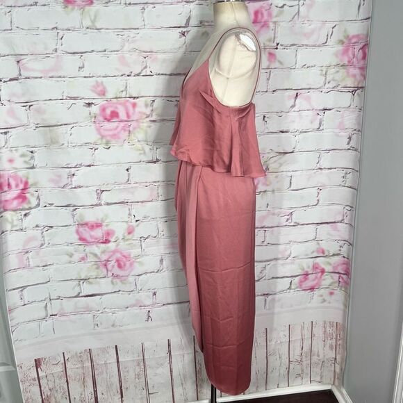 Shona Joy nwot LUXE COCKTAIL FRILL DRESS - ROSE - Picture 9 of 13